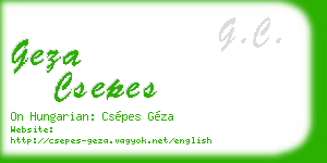 geza csepes business card